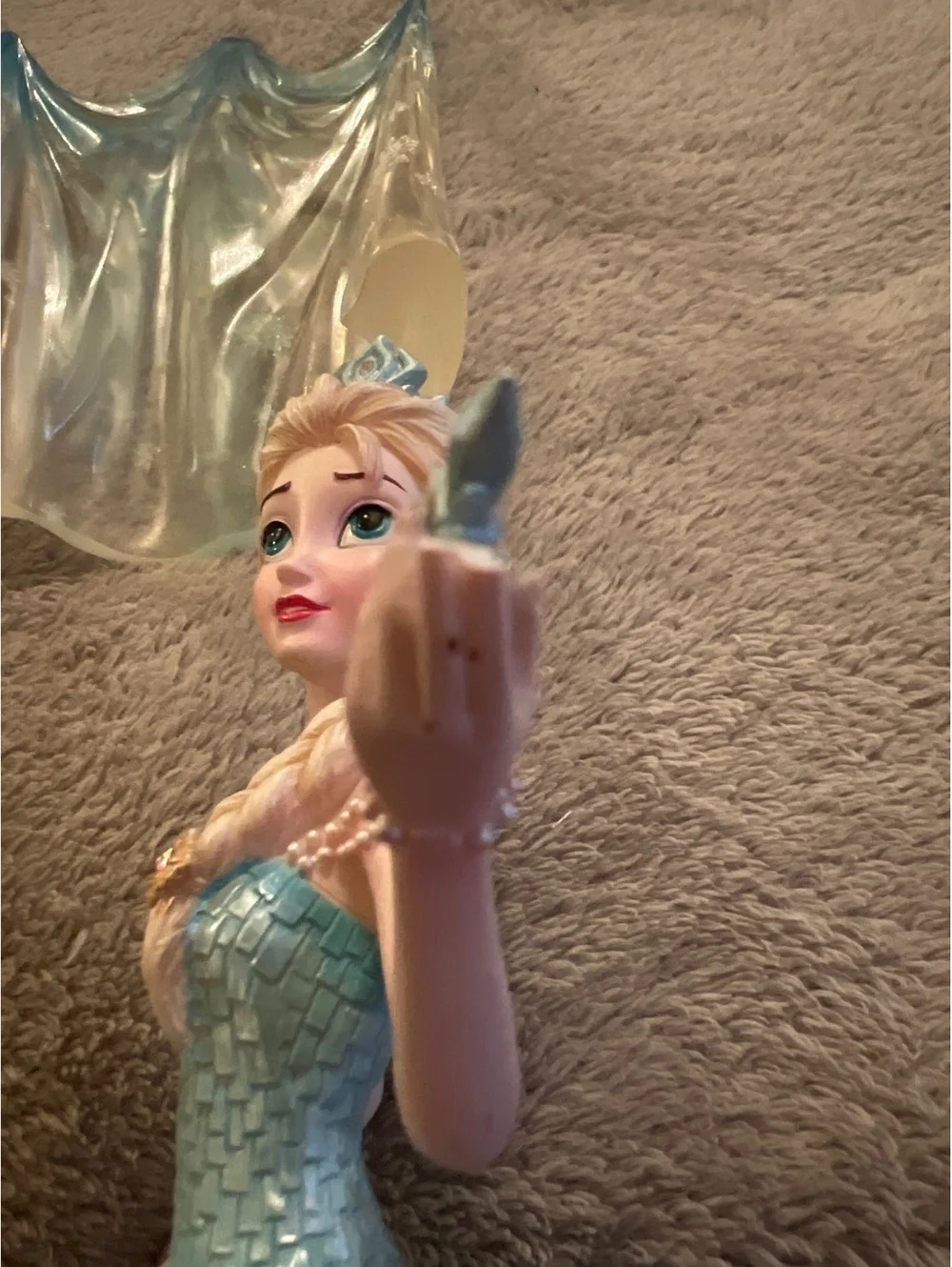 Disney Frozen Elsa Figurine with Snowflake Cape - Decorative Collectible